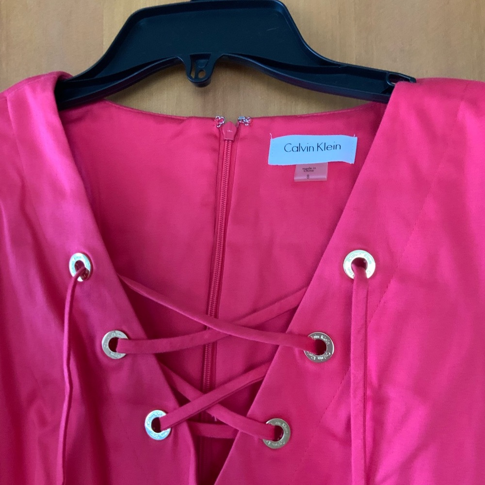 Calvin Klein Coral Sleeveless Dress 12